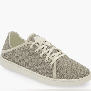 Olukai Pehuea Li Convertible Sneaker Women Tapa/White Sand Sz 7.5